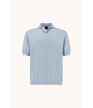 PAUL & SHARK Polo Shirt with Open Collar in Piuma Cotton