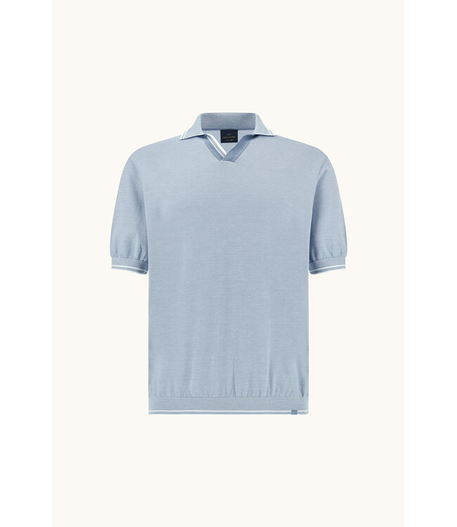 PAUL & SHARK Polo Shirt with Open Collar in Piuma Cotton