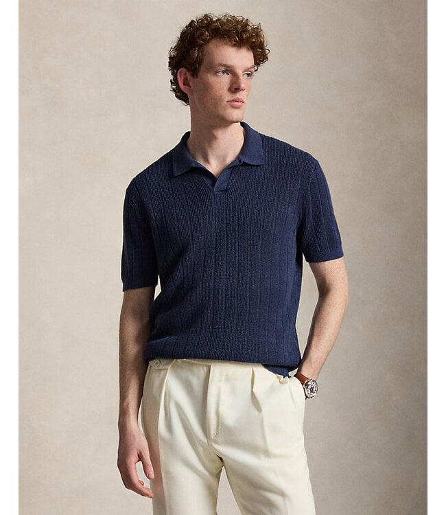 POLO RALPH LAUREN Linen Johnny-Collar Sweater