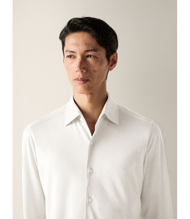 ZEGNA Chemise en soie, lin et coton
