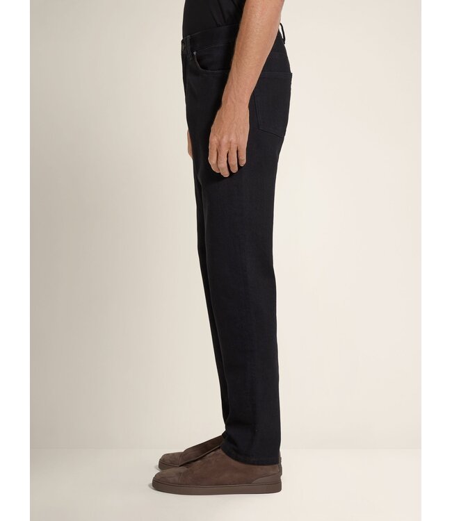 ZEGNA Jean Roccia noir en coton stretch lavé rincé