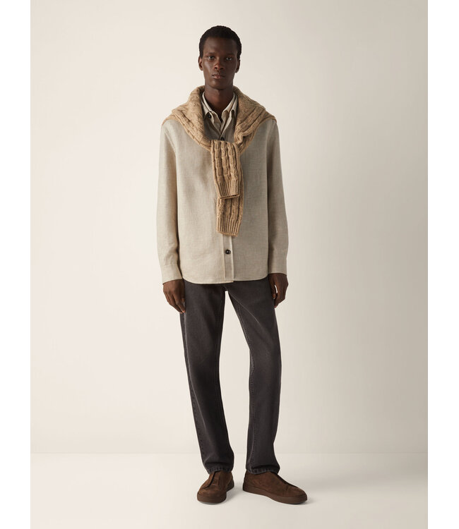 ZEGNA Surchemise en cachemire, lin et soie