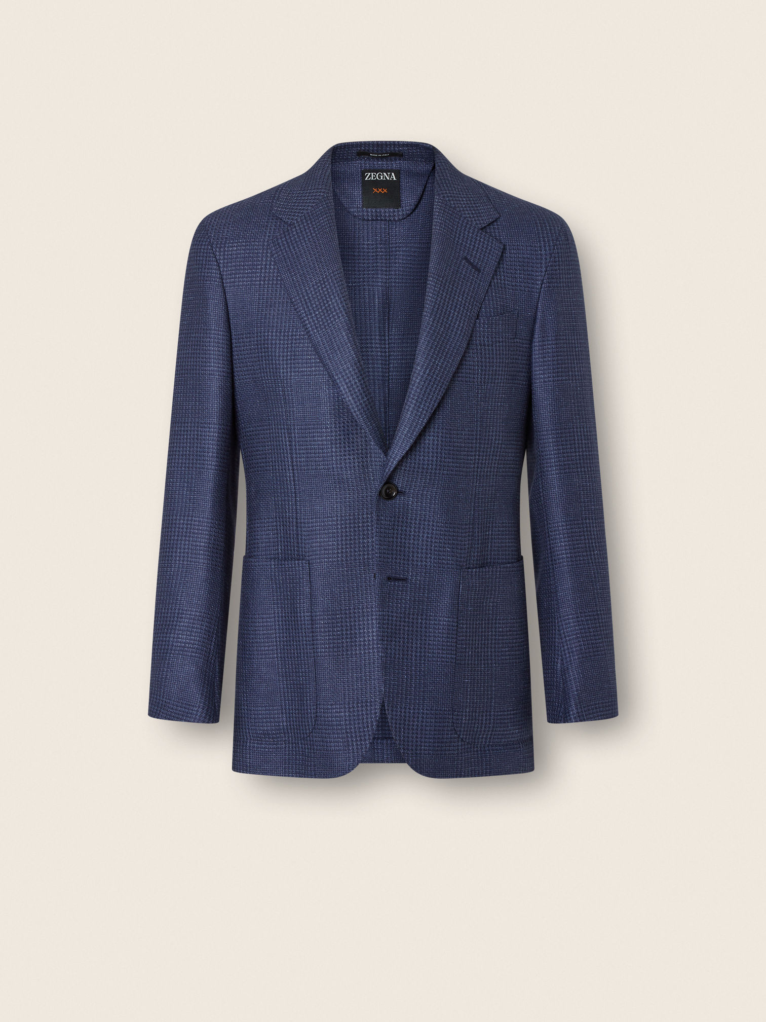 Blue Cashmere Silk and Linen Jacket