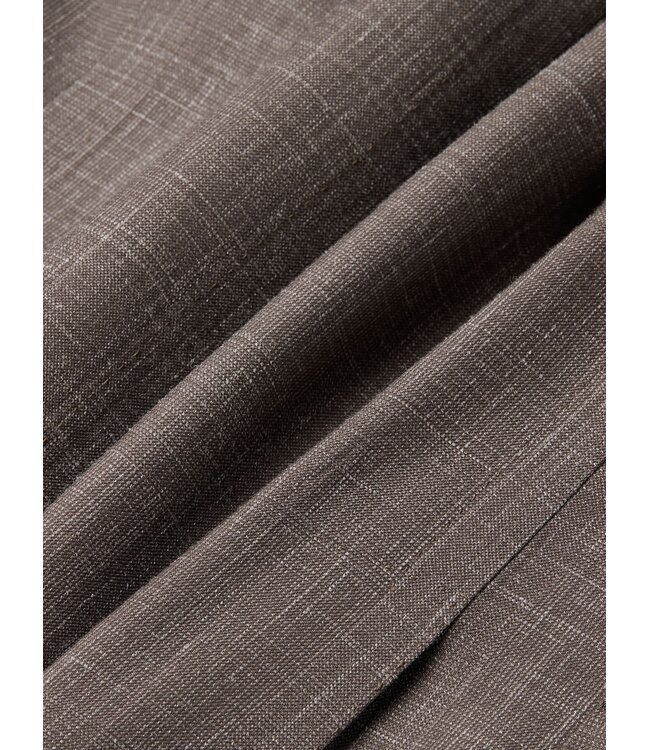ZEGNA Brown Crossover Wool Silk and Linen Jacket