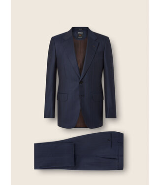 ZEGNA Costume en laine Centoventimila bleu marine