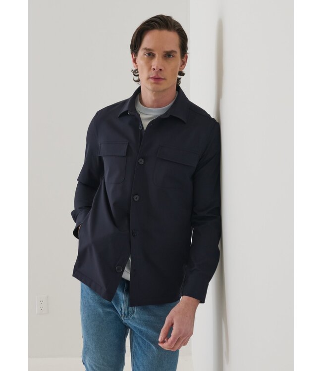 Patrick Assaraf Nucleo Stretch Shirt Jacket