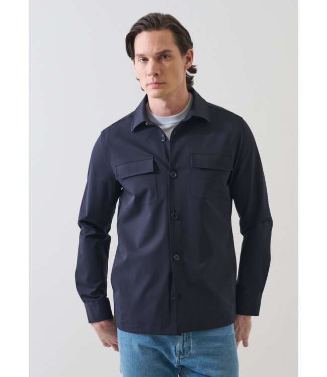 Patrick Assaraf Nucleo Stretch Shirt Jacket