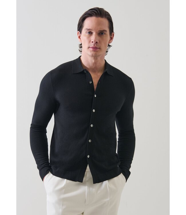 Patrick Assaraf Cotton Cashmere Knit Shirt