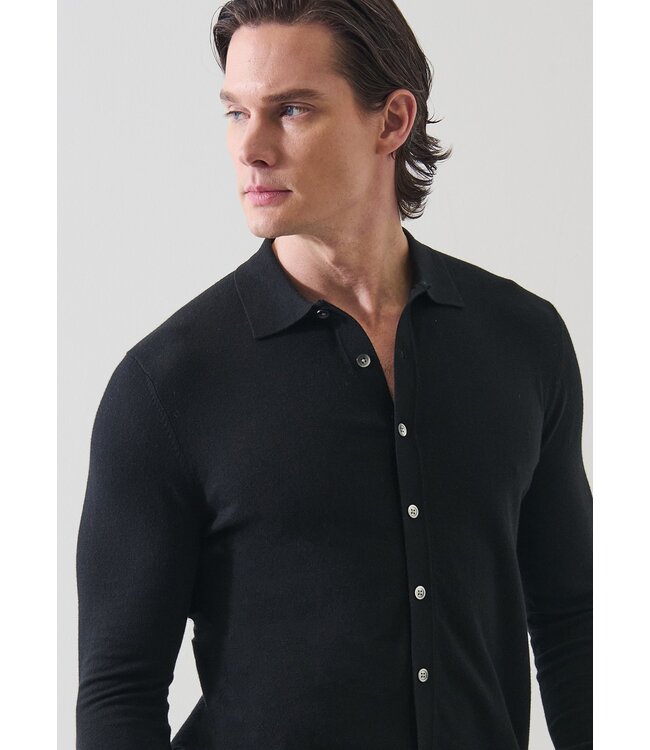 Patrick Assaraf Chemise en maille coton et cachemire