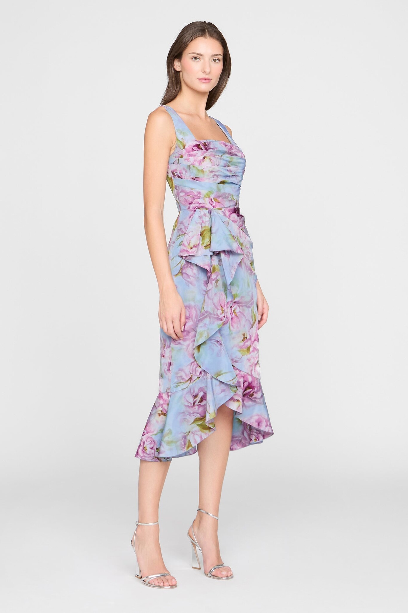 Livia Printed Taffeta Dress