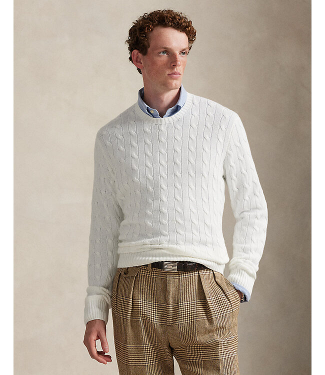 POLO RALPH LAUREN Pull col rond en coton torsadé