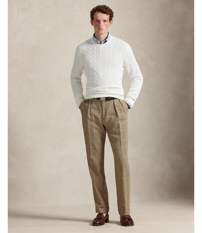 POLO RALPH LAUREN Pull col rond en coton torsadé