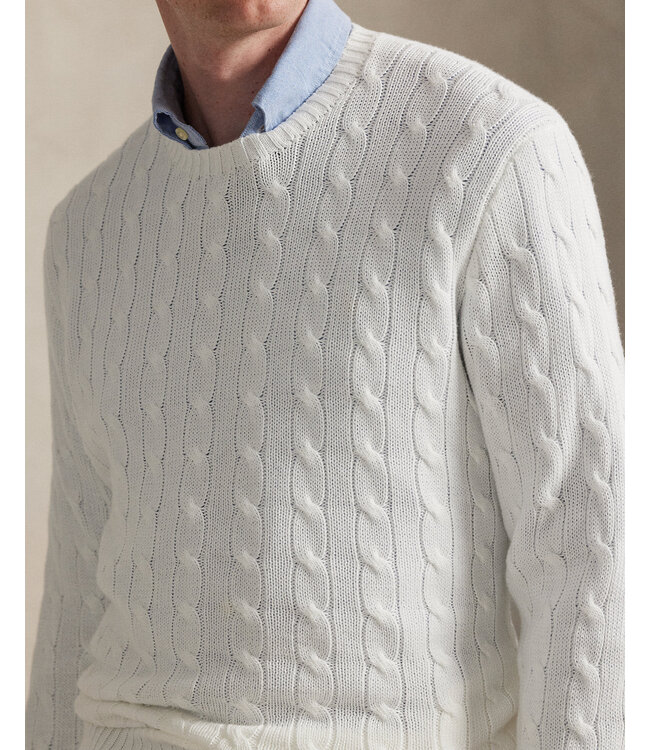 POLO RALPH LAUREN Cable-Knit Cotton Crewneck Sweater