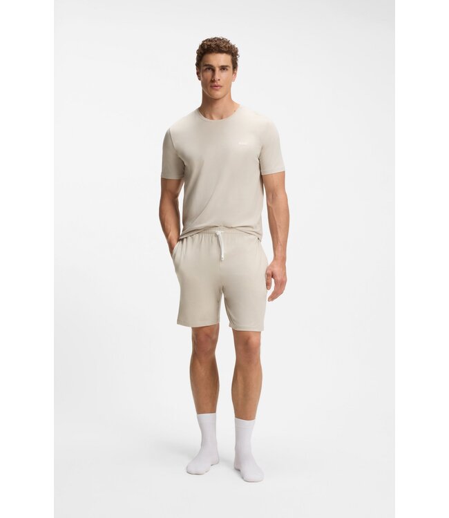 BOSS Stretch-Cotton Shorts with Embroidered Logo