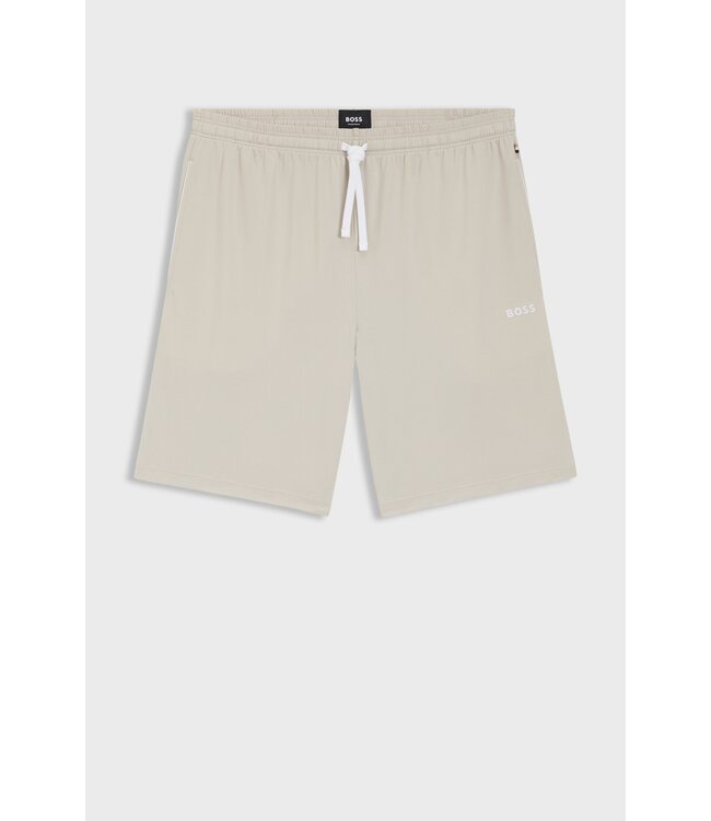 BOSS Stretch-Cotton Shorts with Embroidered Logo