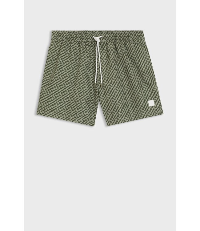 BOSS Short de bain micro-imprimé avec badge logo