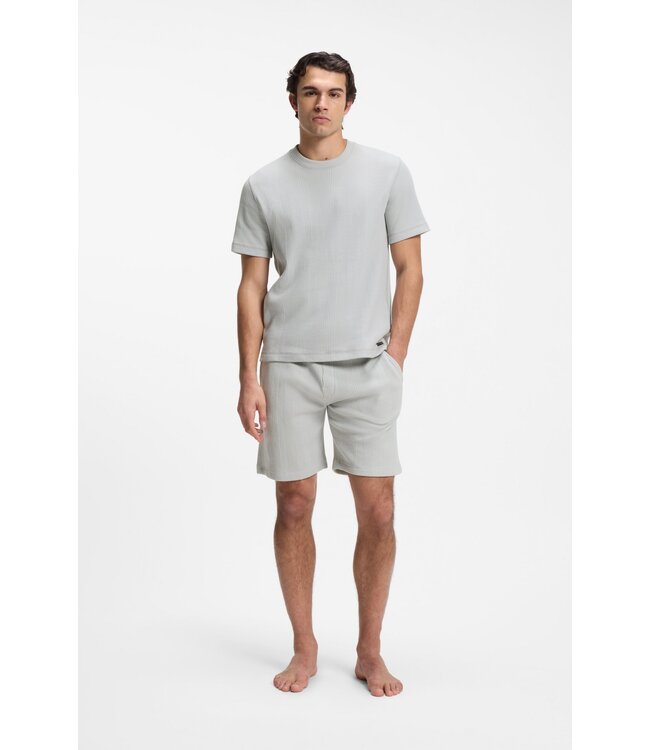 BOSS Cotton-Blend T-Shirt with Waffle Structure