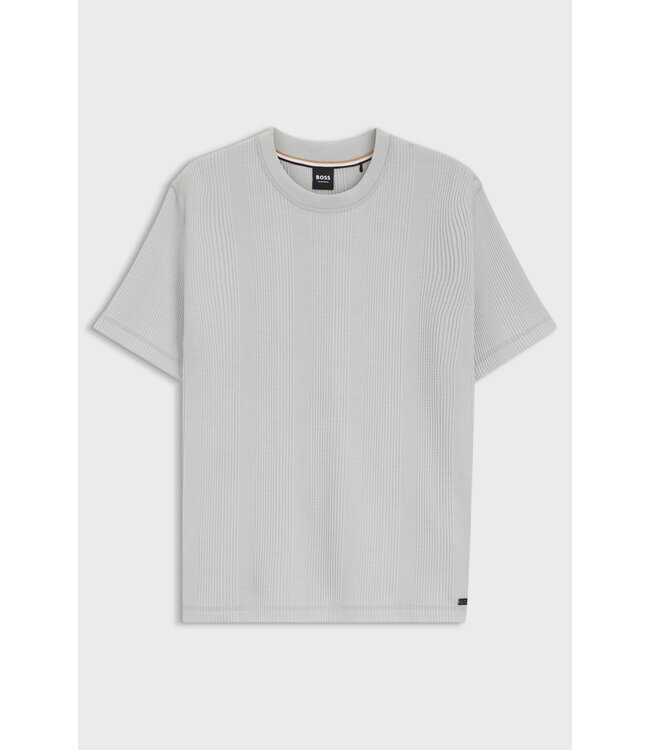 BOSS Cotton-Blend T-Shirt with Waffle Structure