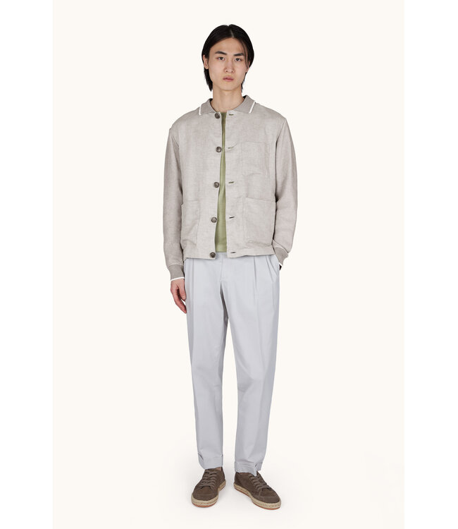 PAUL & SHARK Hybrid Cardigan in Piuma Cotton and Linen