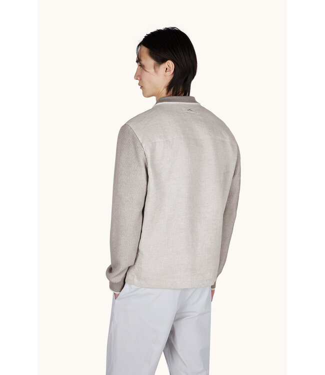 PAUL & SHARK Hybrid Cardigan in Piuma Cotton and Linen