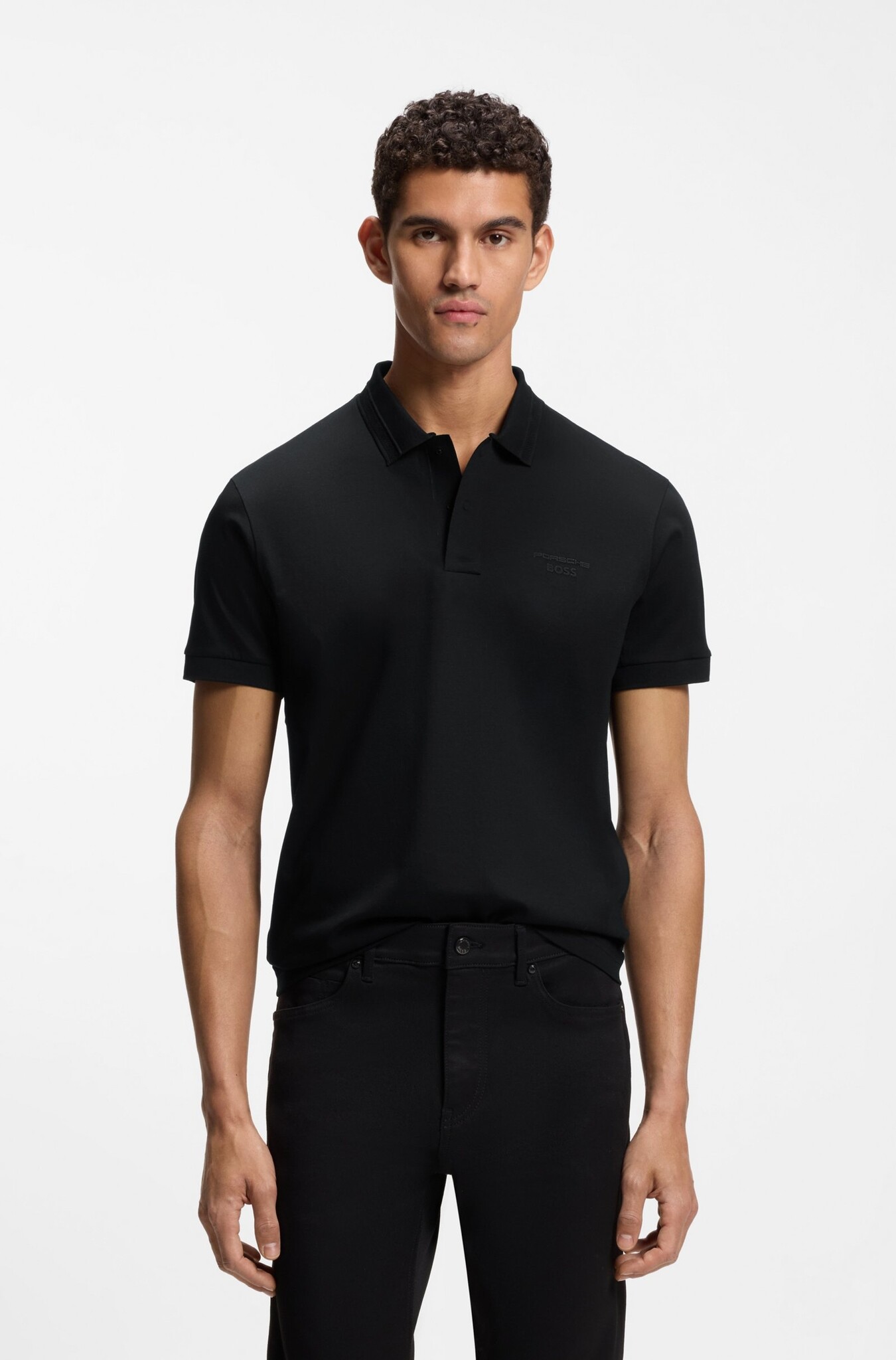 Porsche x BOSS Polo Shirt in Mercerised Cotton