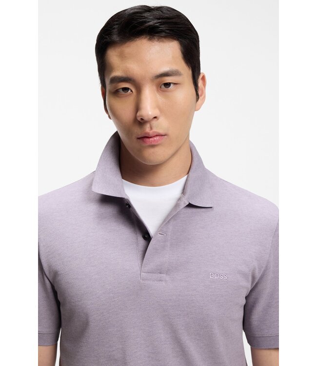 BOSS Pallas Polo Shirt in Cotton Piqué with Embroidered Logo