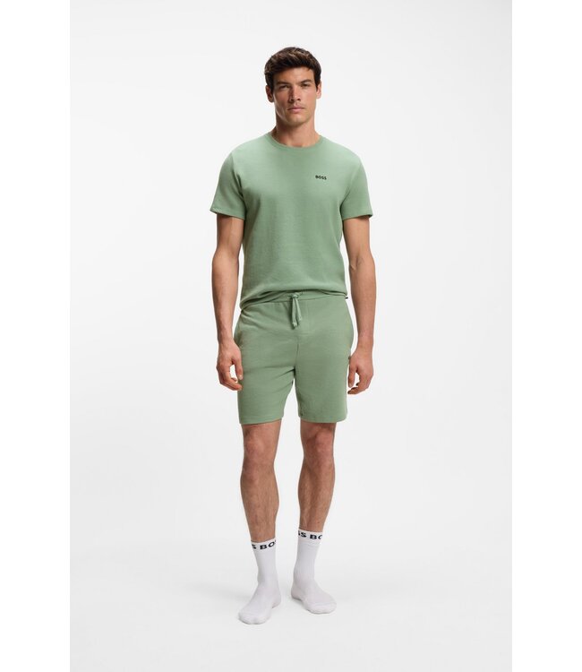 BOSS Cotton Blend Pyjama Shorts with Embroidered Logo