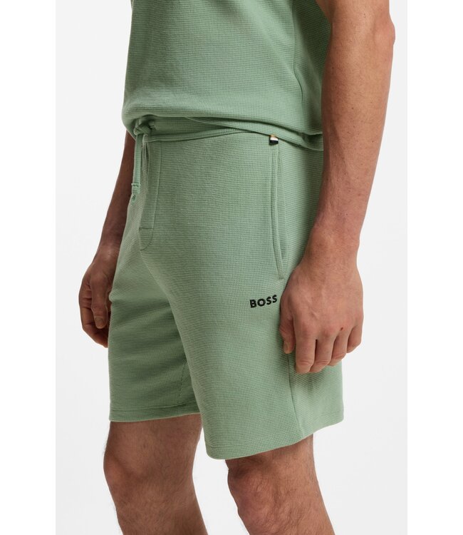 BOSS Cotton Blend Pyjama Shorts with Embroidered Logo