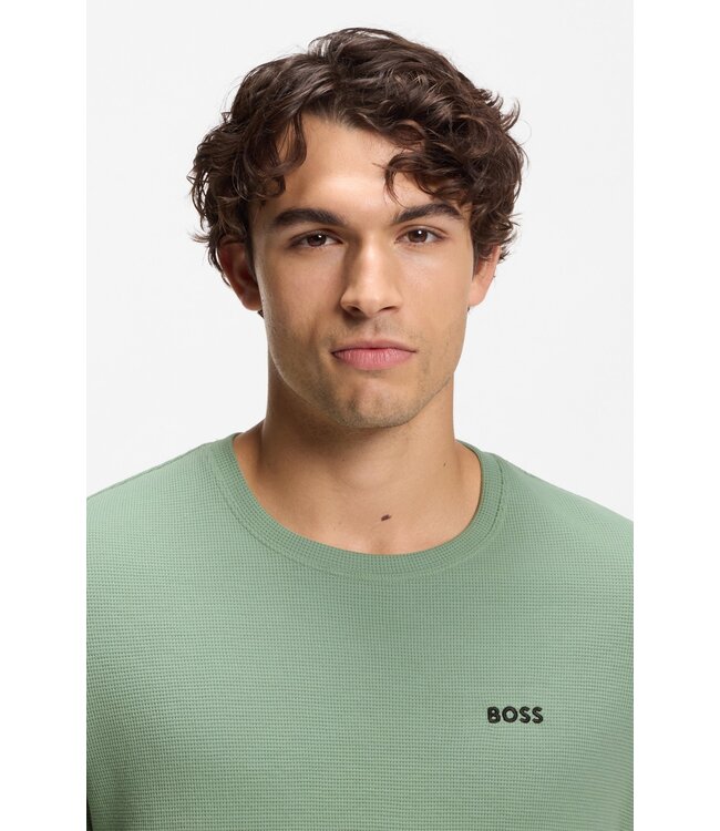 BOSS Embroidered Logo Cotton Blend Pyjama T-Shirt