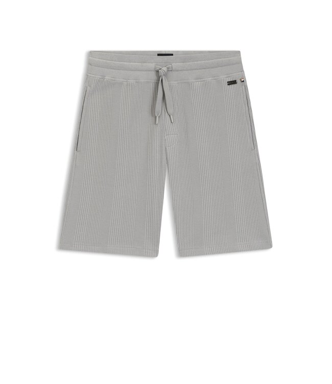 BOSS Short in a Cotton Blend with a Waffle Texture