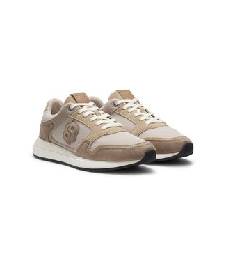 BOSS Suede Leather Sneakers with Double B Monogram