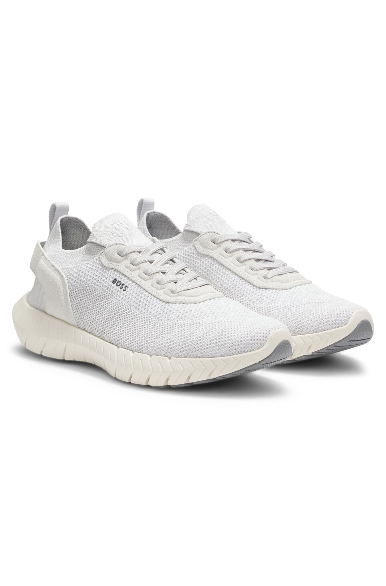 Motion Sneakers with Mesh Upper and Leather Trim