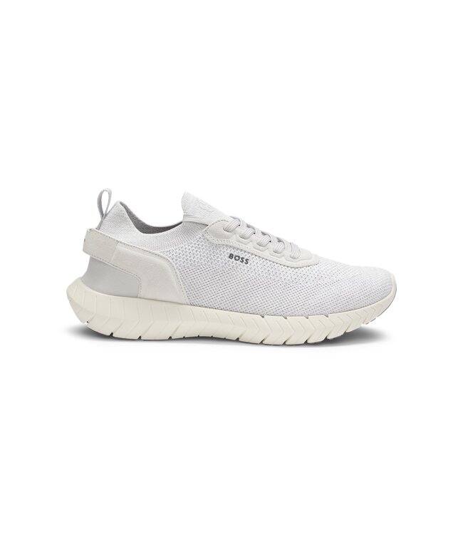 BOSS Motion Sneakers with Mesh Upper and Leather Trim