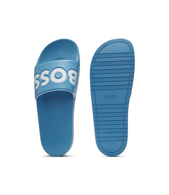 BOSS Italian-Made Slides with Large Logo Detail