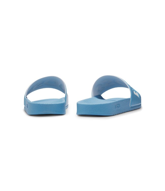 BOSS Italian-Made Slides with Large Logo Detail