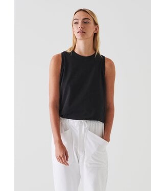Patrick Assaraf Pima Cotton Stretch Boyfriend Tank
