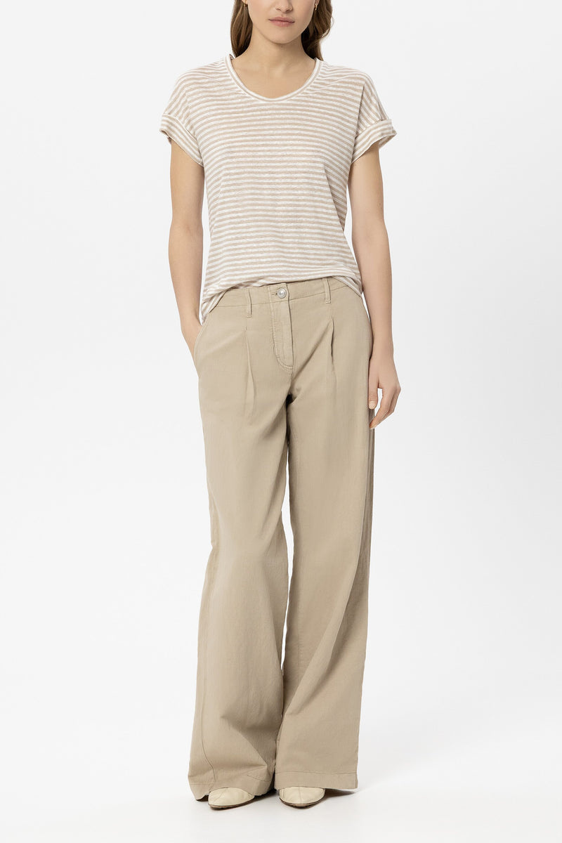 Linen Striped T-Shirt