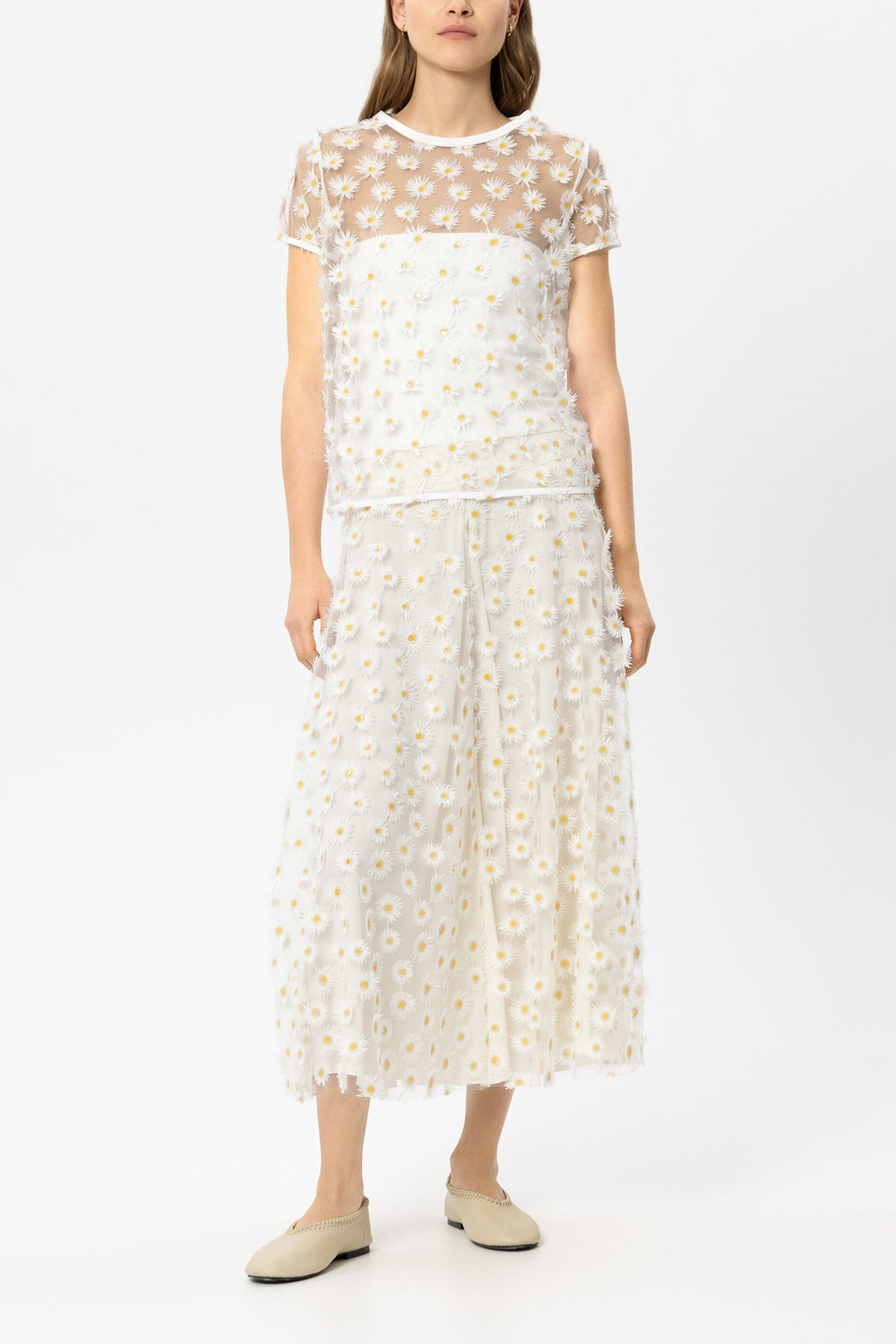 Maxi Skirt with Flowers