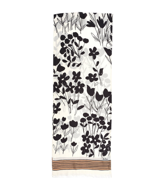 ECHO Scribble Floral Silk Oblong