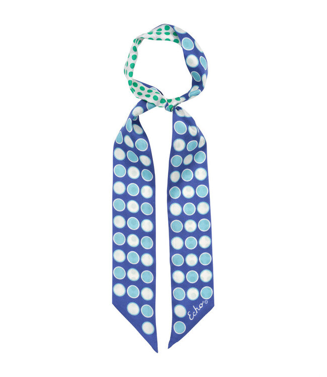 ECHO Spot And Dot Silk Ribbon Scarf