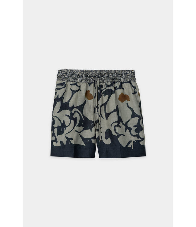 LUISA CERANO Short en ramie à imprimé floral