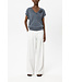 LUISA CERANO Linen Blend Wide-Leg Chino