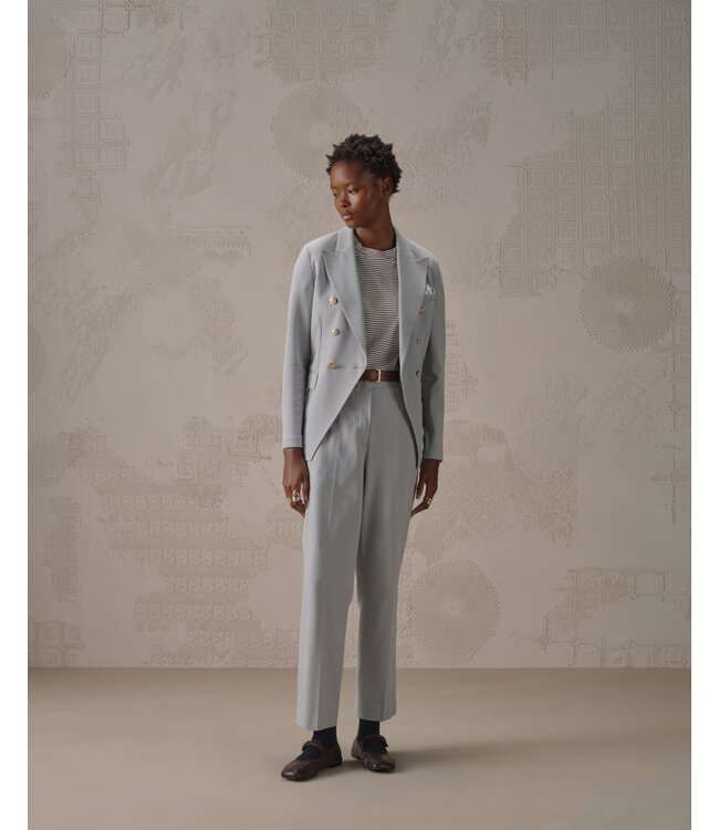 CIRCOLO 1901 Carrot-Fit Trousers in Oxford Tinto Light