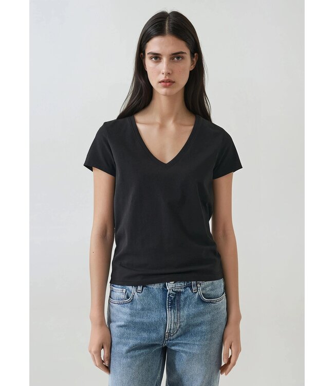 Patrick Assaraf Pima Cotton Stretch Slim V-Neck T-Shirt