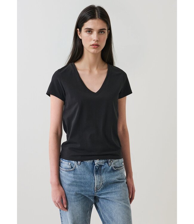 Patrick Assaraf Pima Cotton Stretch Slim V-Neck T-Shirt