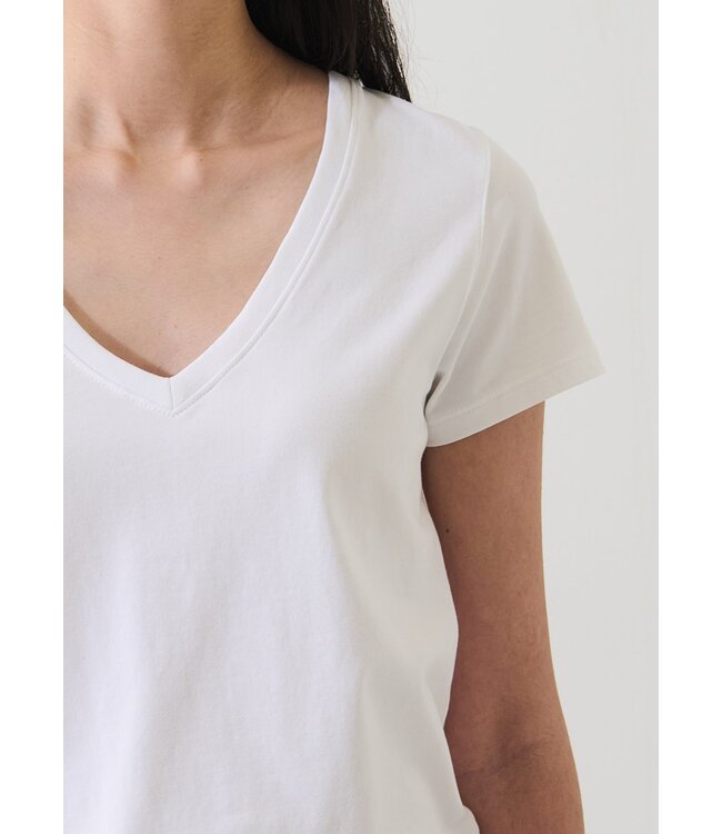 Patrick Assaraf Pima Cotton Stretch Slim V-Neck T-Shirt