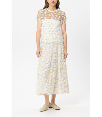 LUISA CERANO Tulle Shirt with Flowers