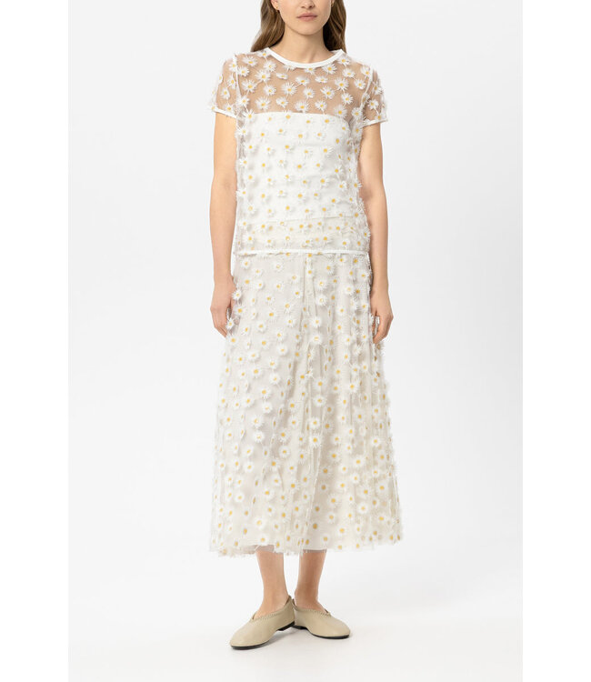 LUISA CERANO Chemise en tulle à fleurs