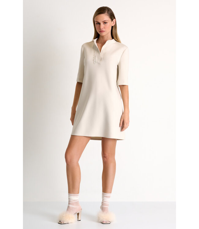 Shan Straight-Cut Mao Collar Dress