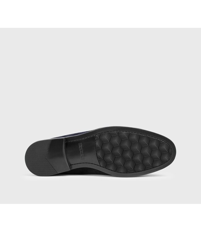 DOUCAL'S Mocassin en suède bleu avec laçage
